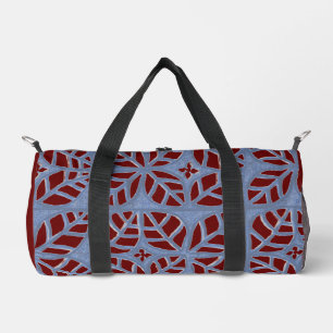 Bolsa azul y maroon duffle