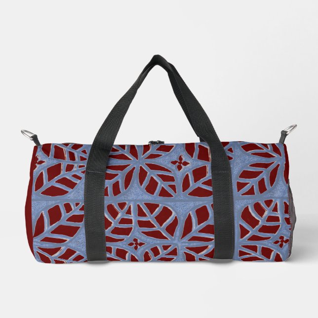 Bolsa azul y maroon duffle (Anverso)