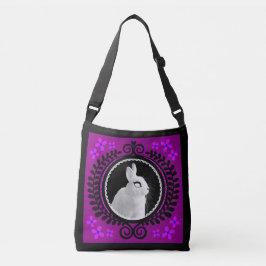 Bolsa bandolera / bolso de hombro de conejo blanco