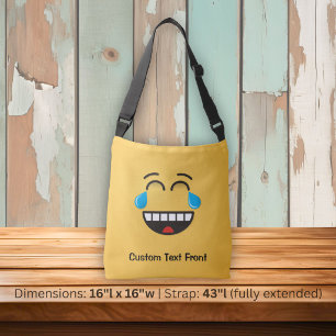 Bolsa bandolera cara con lágrimas de alegría