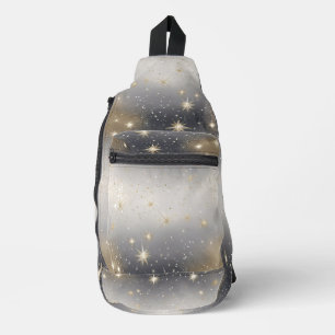 Bolsa bandolera con brillo metálico deslumbrante