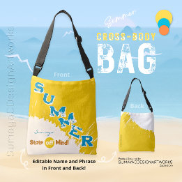 Bolsa bandolera de colores de playa Mentalidad de