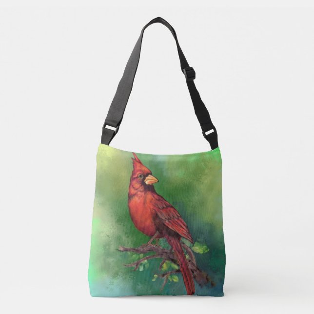 Bolsa bandolera de pájaro cardenal (Anverso)