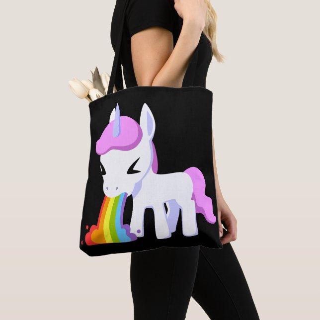 BOLSA BANDOLERA DE UNICORNIO VÓMITO ARCOÍRIS (Detalle)