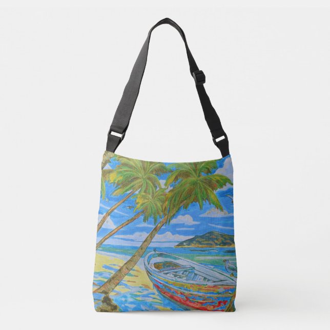 Bolsa bandolera Tropical Scene (Anverso)