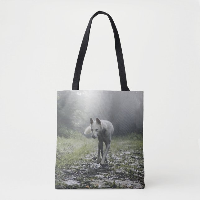 Bolsa blanca siberiana Husky Tote (Anverso)