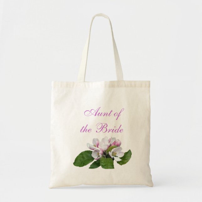 bolsa boda de flores de manzana rosa bonito (Frente)