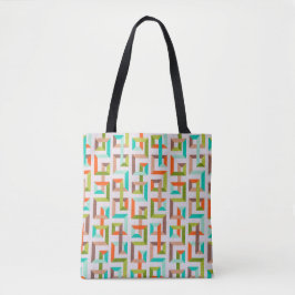 Bolsa / Bolso geométrico 3D vibrante retro de labe