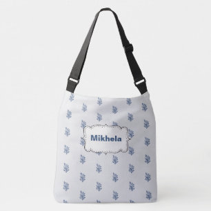 Bolsa Botánica Azul personalizado - Crossbody pers
