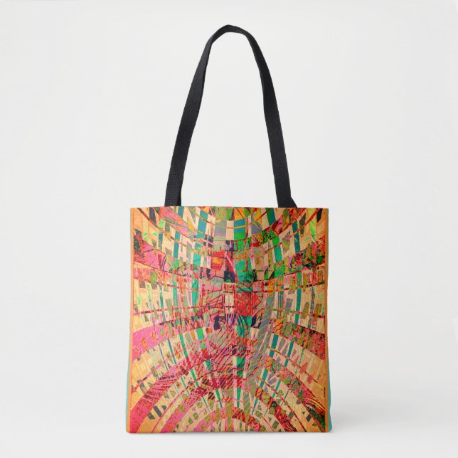 Bolsa Chic de Estilo Folk Abstracto para Compras (Anverso)