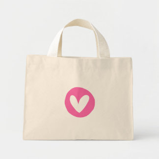 Bolsa com Design de Coração Rosa 