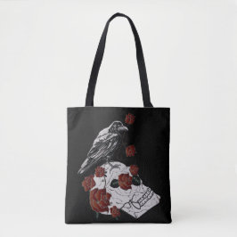 Bolsa comercial Raven and Skull Red Roses