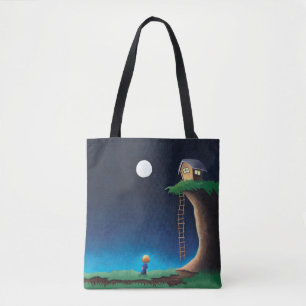Bolsa completa de la noche del cielo en la luna