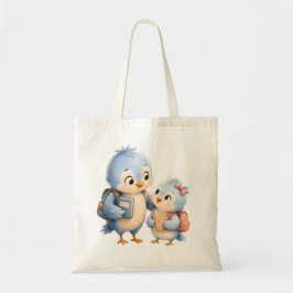 Bolsa Compradora de Lona Hermanos Pájaros Azules