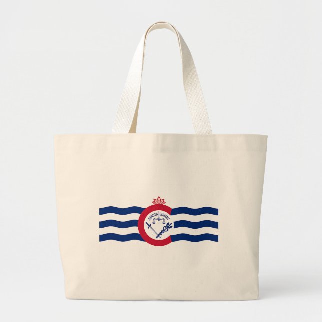 Bolsa con bandera de Cincinnati, Ohio, Estados Uni (Frente)