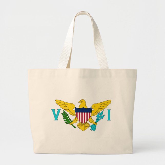 Bolsa con bandera de las Islas Vírgenes - Estados  (Frente)