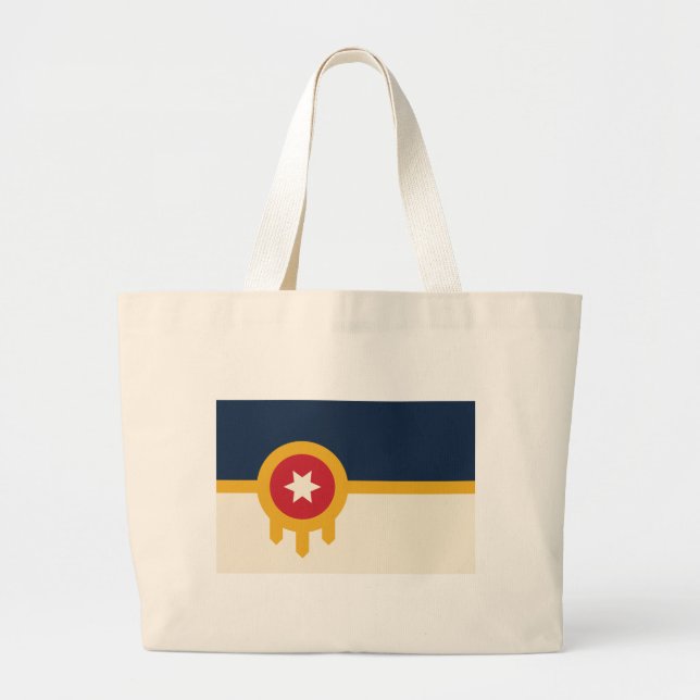 Bolsa con bandera de Tulsa, Oklahoma (Frente)