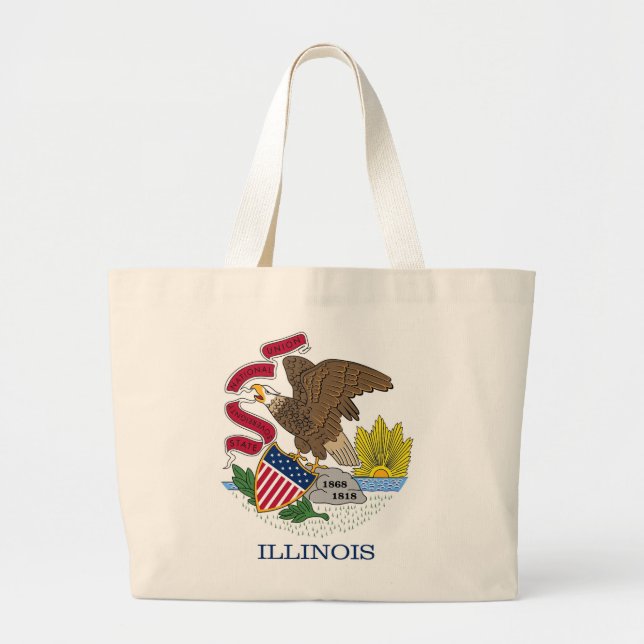 Bolsa con bandera del estado de Illinois - Estados (Frente)