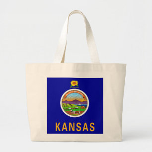 Bolsa con bandera del estado de Kansas - Estados U