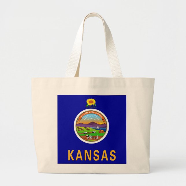 Bolsa con bandera del estado de Kansas - Estados U (Frente)