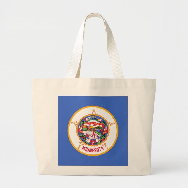 Bolsa con bandera del estado de Minnesota - Estado (Frente)