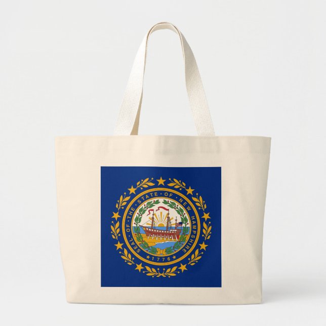 Bolsa con bandera del estado de New Hampshire - Es (Frente)