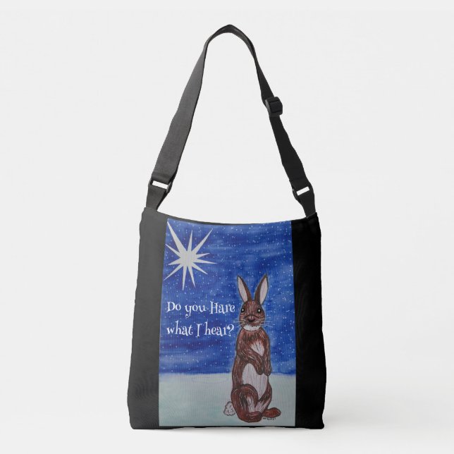 Bolsa con conejito de Navidades y estrella (Anverso)