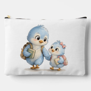 Bolsa con cremallera accesorio pájaro azul