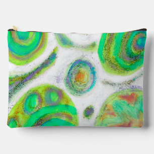 Bolsa con cremallera de arte abstracto colorido