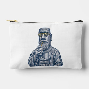 Bolsa con cremallera de arte vintage de hombre de