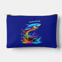 Bolsa con cremallera de ceniza de tiburón colorida