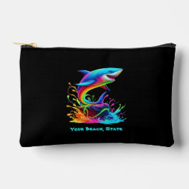 Bolsa con cremallera de ceniza de tiburón colorida