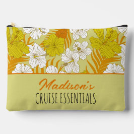Bolsa con cremallera de flores tropicales del cruc
