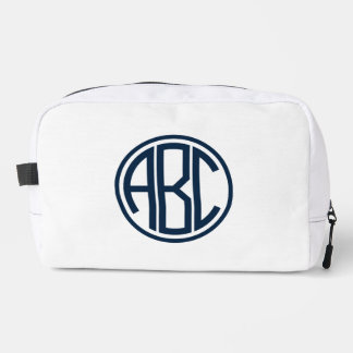 Bolsa con cremallera de lienzo con monograma perso