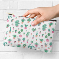 Bolsa con cremallera de patrón de planta de casa l