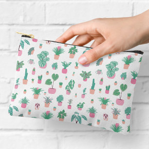 Bolsa con Cremallera de Patrón de Plantas en Macet