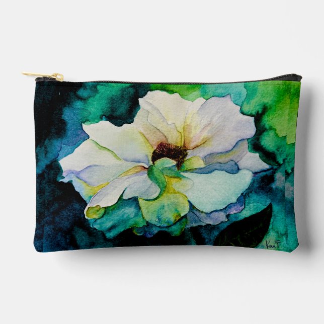 Bolsa con cremallera de Rosa Blanca (Anverso)