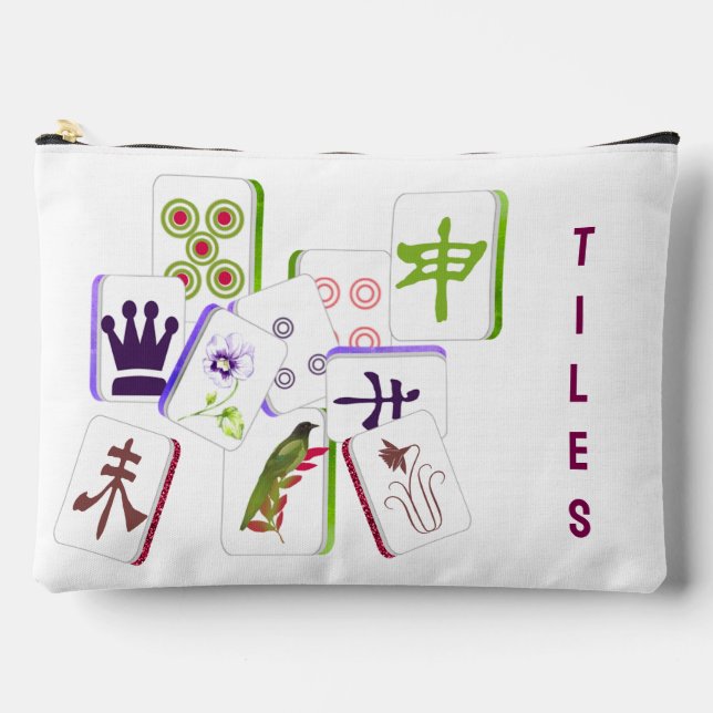 Bolsa con Cremallera para Fichas de Mahjong (Anverso)