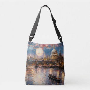 Bolsa con dibujo de la acuarela de Londres por la