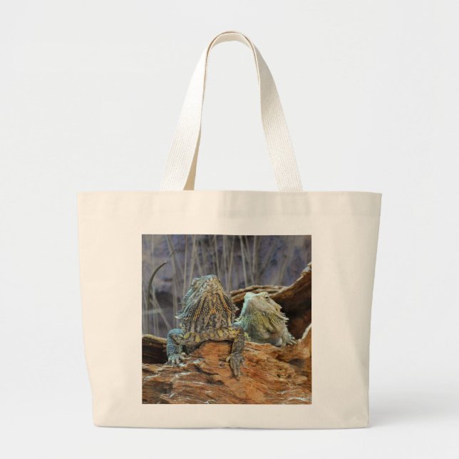 Bolsa con dos lagartos curiosos (Frente)