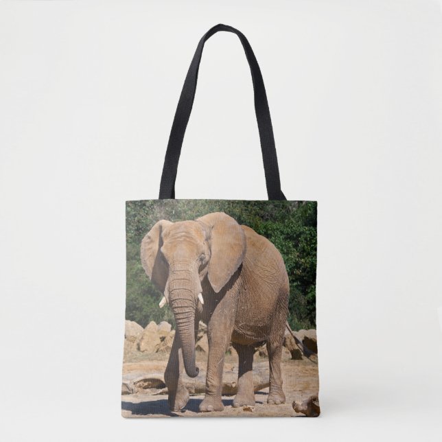 Bolsa con estampado de elefante macho africano (Anverso)