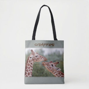 Bolsa con estampado de jirafas enamoradas
