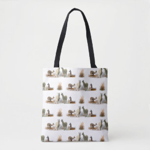 Bolsa con estampado de prado de llamas (elija colo