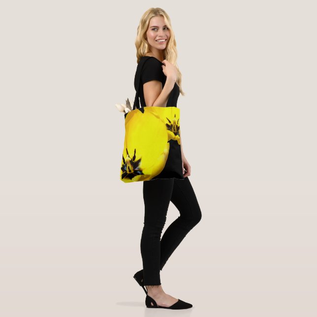 Bolsa con estampado de tulipán amarillo (Puesto)