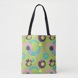 Bolsa con Estampado Total de Círculos Verdes Funky