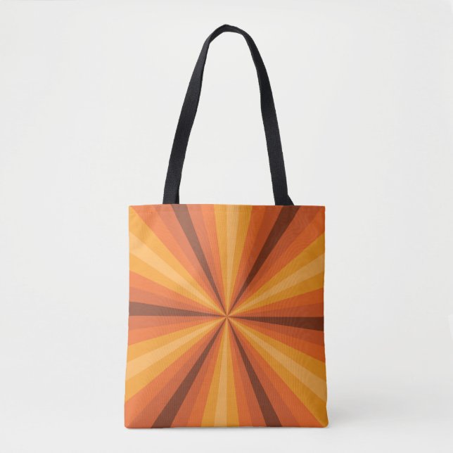 Bolsa con estampado total de ilusión óptica naranj (Anverso)