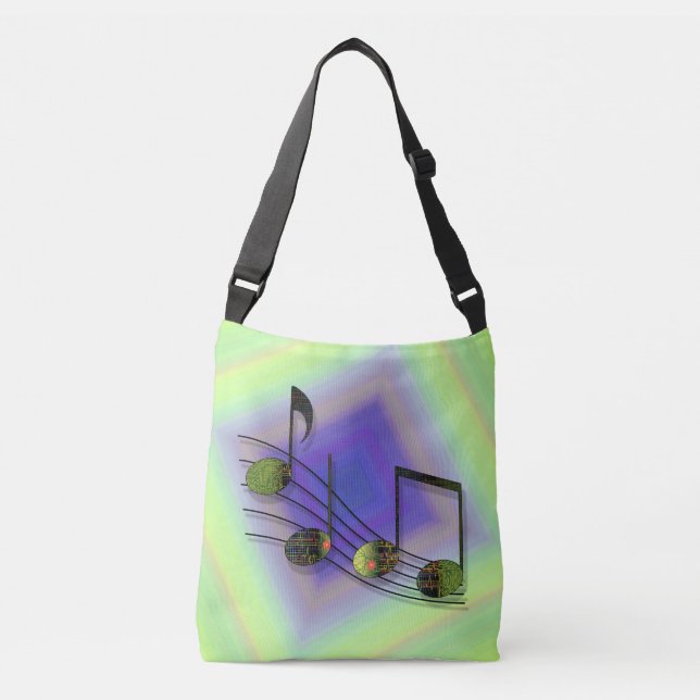 Bolsa con estampado total de notas de Dubstep (Anverso)