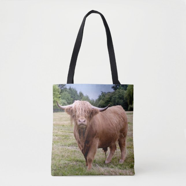 Bolsa con Estampado Total de Vaca de las Tierras A (Anverso)
