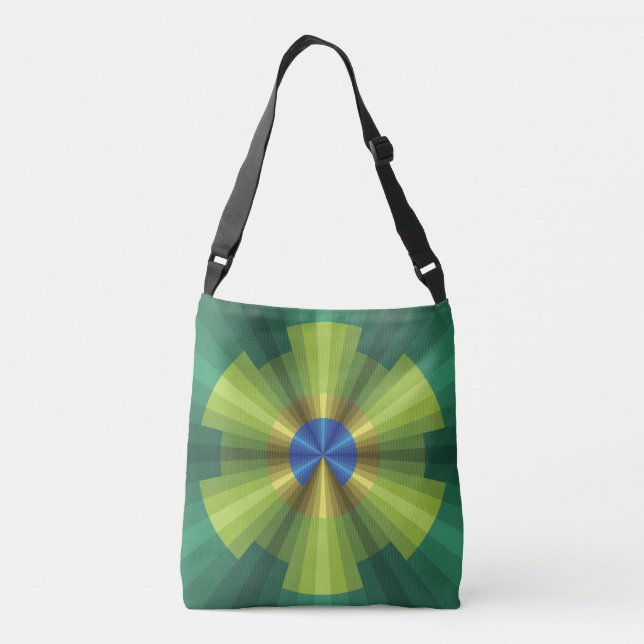 Bolsa con impresión total de la ilusión del pavo r (Reverso)