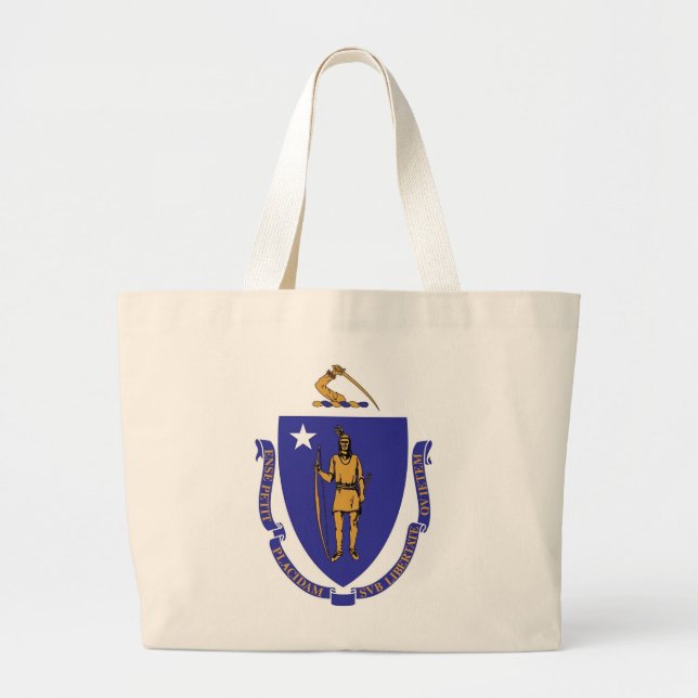 Bolsa con la bandera del estado de Massachusetts - (Frente)